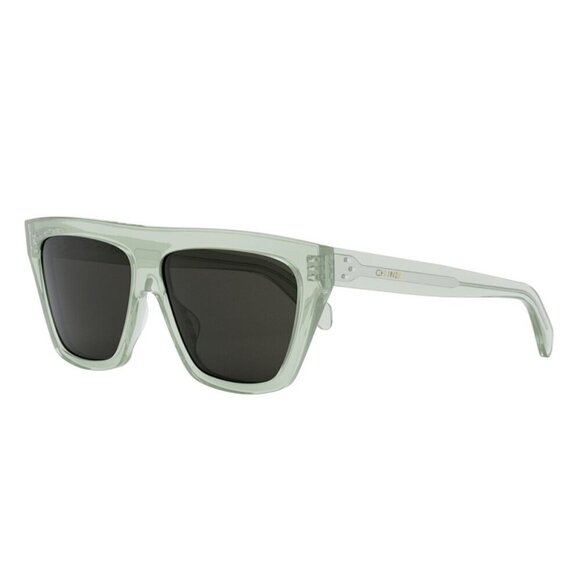 CELINE sunglasses CL40256I 93A Light Green Transparent / Dark Green - Picture 1 of 5